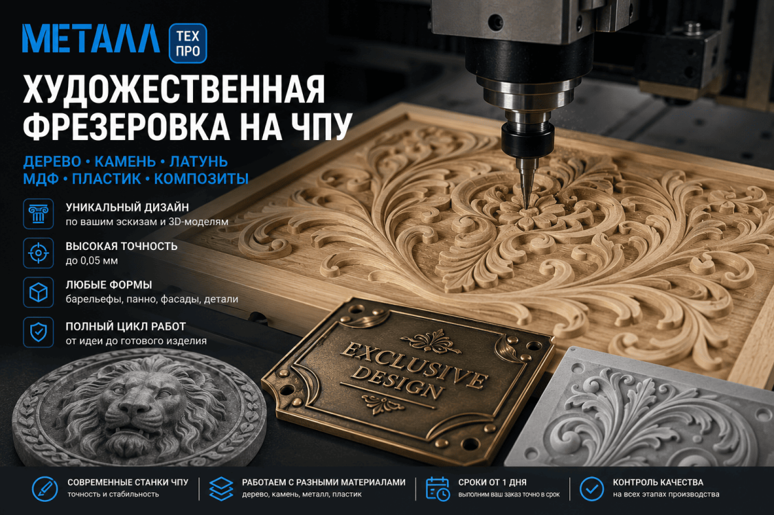 Художественная фрезеровка - воплощаем уникальные дизайнерские идеи в материале